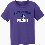 Faith Lutheran Falcons <span class="pdp-name-mascot">Faith Lutheran High School Falcons</span> Port & Co Toddler Core Cotton Tee Front Thumbnail