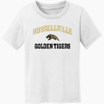 RUSSELLVILLE HIGH SCHOOL GOLDEN TIGERS <span class="pdp-name-mascot">RUSSELLVILLE GOLDEN TIGERS</span> Port & Co Toddler Core Cotton Tee Front Thumbnail