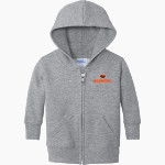 GILMER HIGH SCHOOL BUCKEYES <span class="pdp-name-mascot">GILMER BUCKEYES</span> Port & Company Infant Core Fleece Full-Zip Hooded Sweatshirt Front Thumbnail