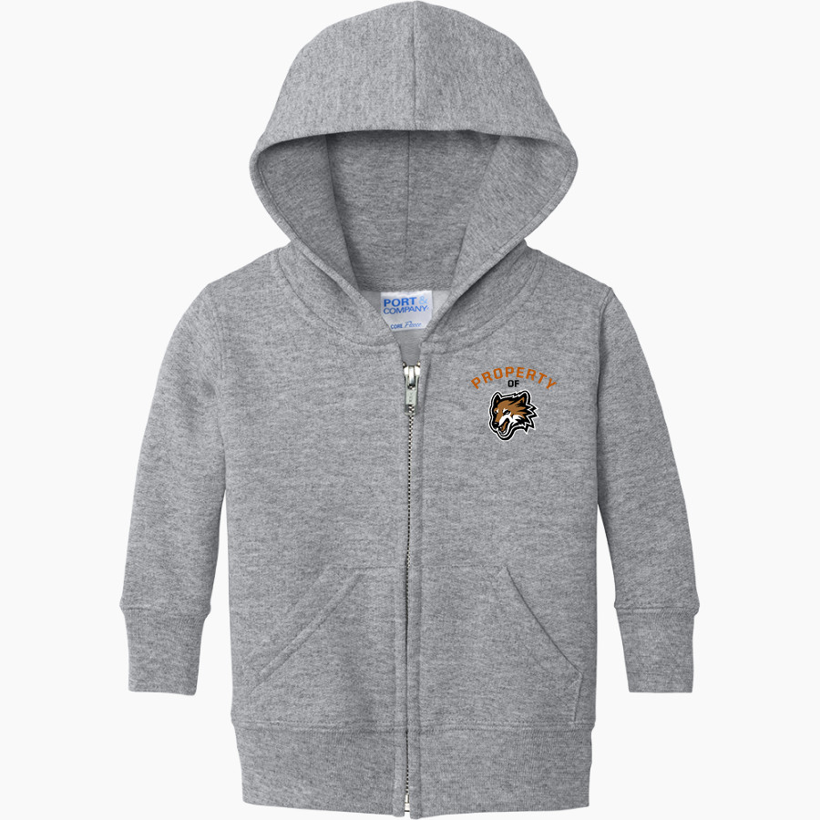 ORANGE VISTA HIGH SCHOOL COYOTES <span class="pdp-name-mascot">ORANGE VISTA COYOTES</span> Port & Company Infant Core Fleece Full-Zip Hooded Sweatshirt