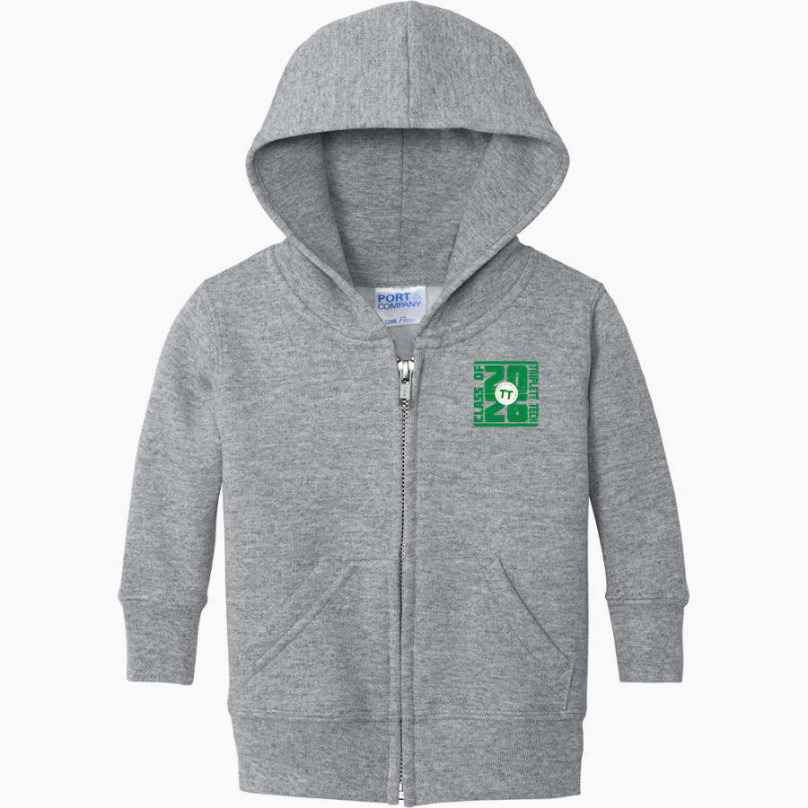 Triplett Tech Port & Company Infant Core Fleece Full-Zip Hooded Sweatshirt