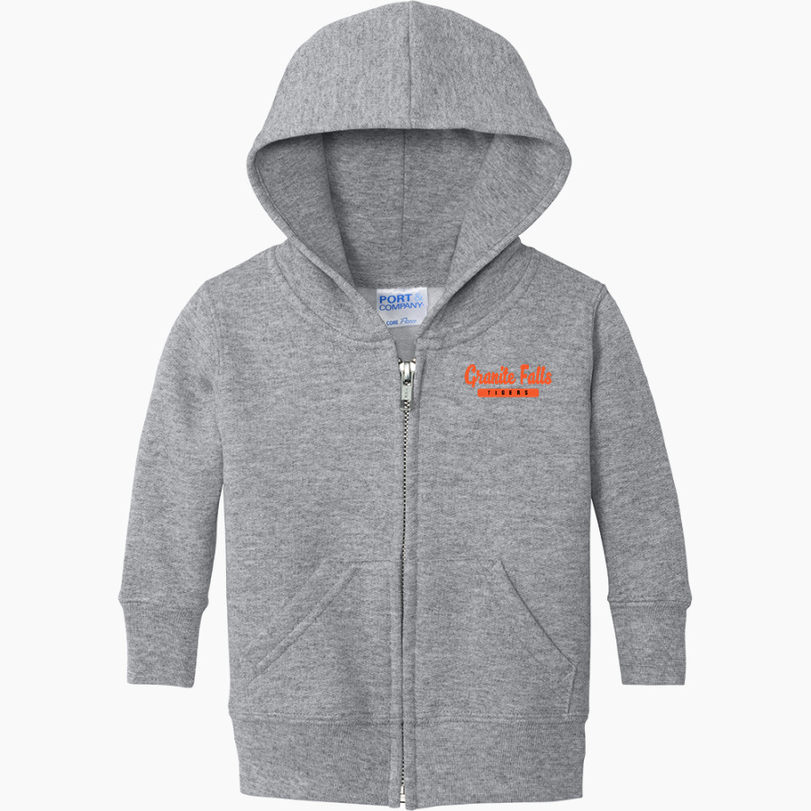 GRANITE FALLS HIGH SCHOOL TIGERS <span class="pdp-name-mascot">GRANITE FALLS TIGERS</span> Port & Company Infant Core Fleece Full-Zip Hooded Sweatshirt