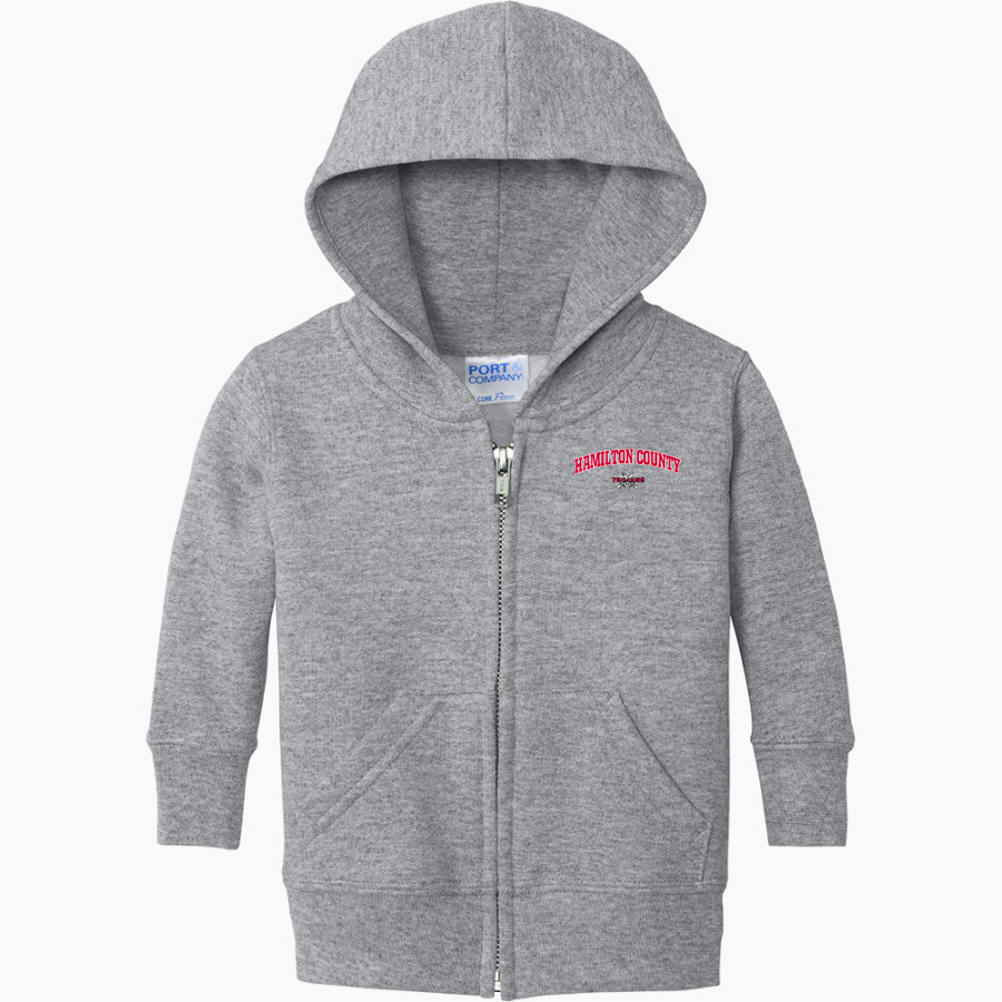 HAMILTON COUNTY HIGH SCHOOL TROJANS <span class="pdp-name-mascot">HAMILTON COUNTY TROJANS</span> Port & Company Infant Core Fleece Full-Zip Hooded Sweatshirt