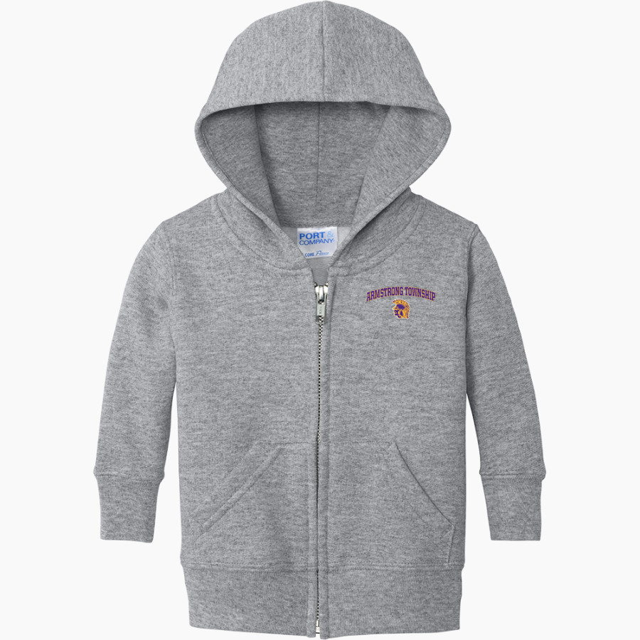 ARMSTRONG TOWNSHIP HIGH SCHOOL TROJANS <span class="pdp-name-mascot">ARMSTRONG TOWNSHIP TROJANS</span> Port & Company Infant Core Fleece Full-Zip Hooded Sweatshirt