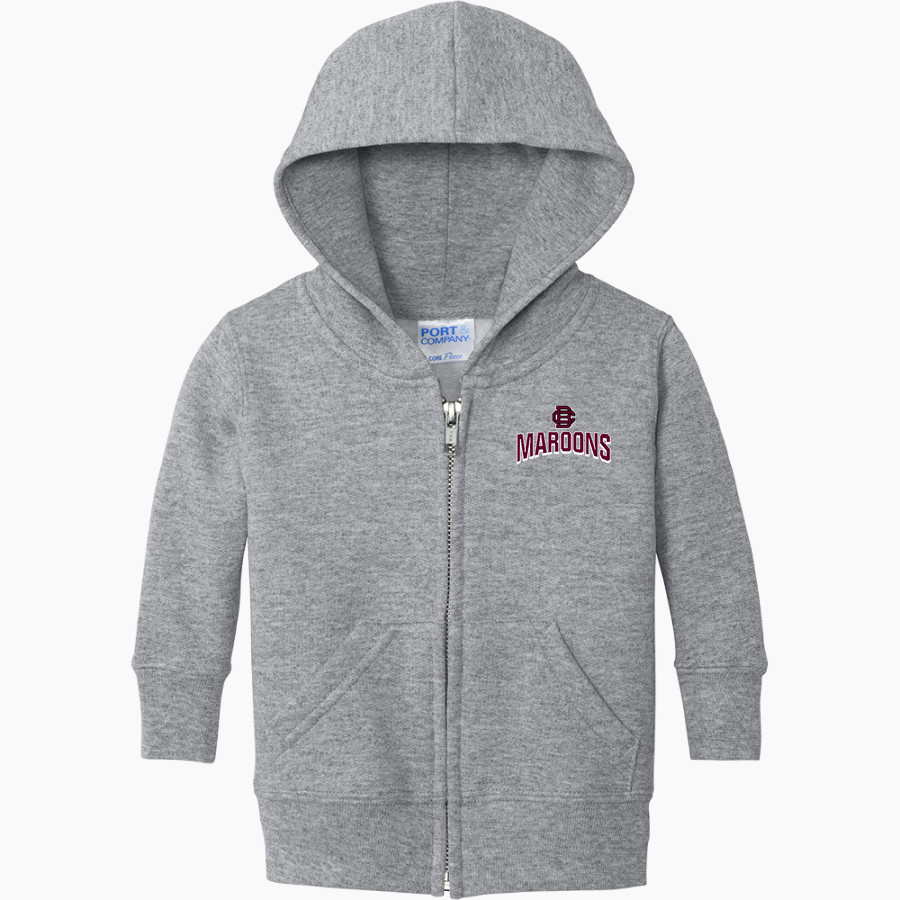 BUTTE CENTRAL CATHOLIC HIGH SCH MAROONS Port & Company Infant Core Fleece Full-Zip Hooded Sweatshirt