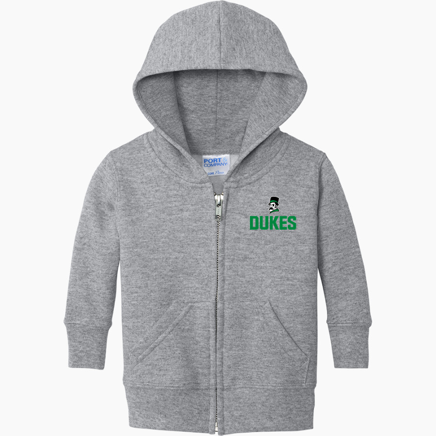 YORK HIGH SCHOOL DUKES <span class="pdp-name-mascot">YORK DUKES</span> Port & Company Infant Core Fleece Full-Zip Hooded Sweatshirt