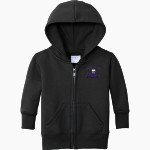 Walsenburg JR SR High School PANTHERS Port & Company Infant Core Fleece Full-Zip Hooded Sweatshirt Front Thumbnail