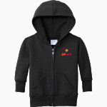 MARINE MILITARY ACADEMY LEATHERNECKS <span class="pdp-name-mascot">MARINE LEATHERNECKS</span> Port & Company Infant Core Fleece Full-Zip Hooded Sweatshirt Front Thumbnail