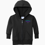 Emerald Coast Stingrays <span class="pdp-name-mascot">Emerald Coast Stingrays</span> Port & Company Infant Core Fleece Full-Zip Hooded Sweatshirt Front Thumbnail