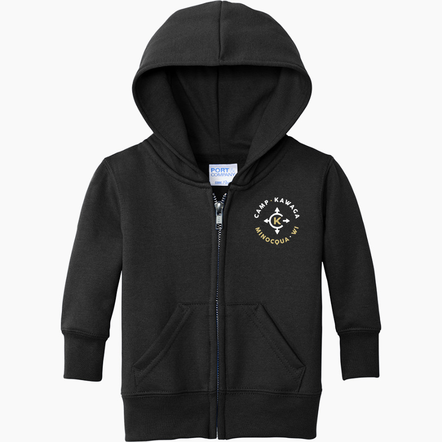 Camp Kawaga Sideline Store <span class="pdp-name-mascot">Camp Kawaga</span> Port & Company Infant Core Fleece Full-Zip Hooded Sweatshirt