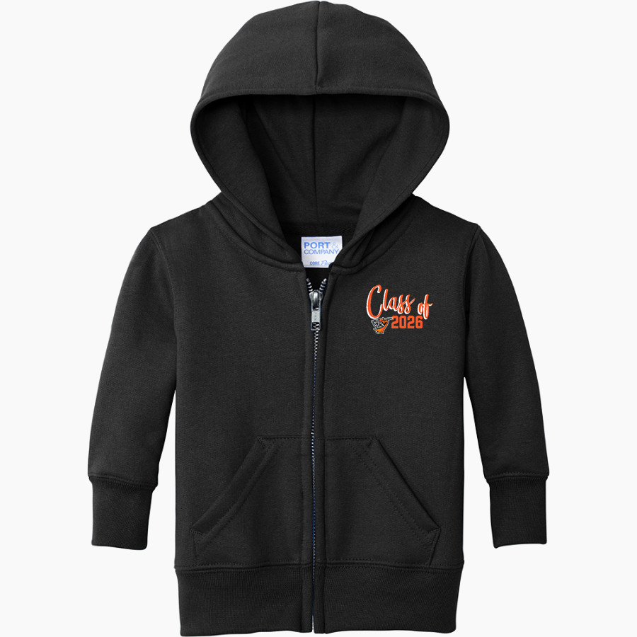 LINCOLNWOOD HIGH SCHOOL LANCERS Port & Company Infant Core Fleece Full-Zip Hooded Sweatshirt