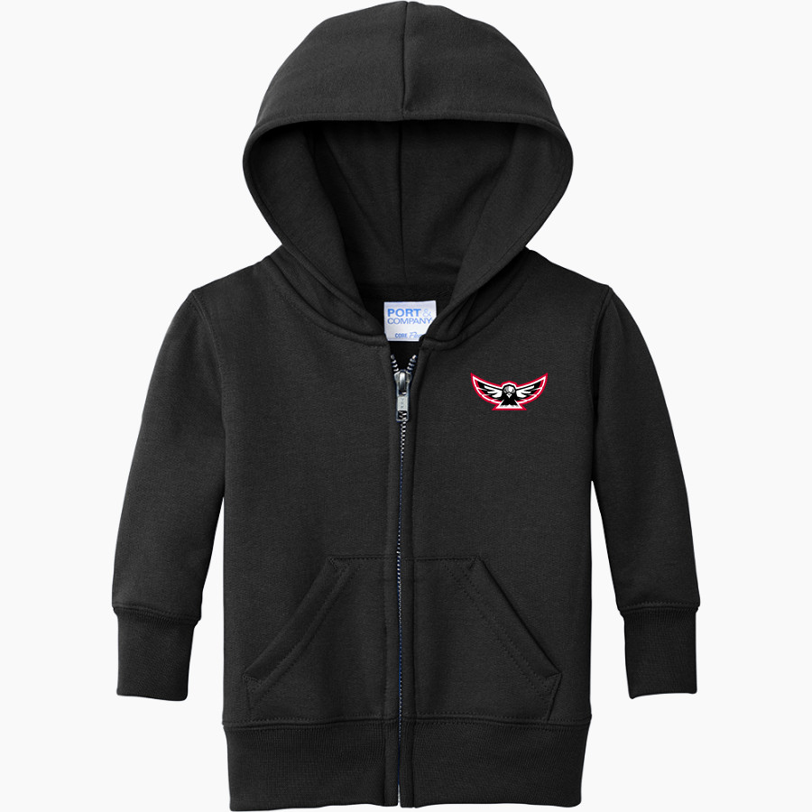 Northwest Nazarene Nighthawks Port & Company Infant Core Fleece Full-Zip Hooded Sweatshirt
