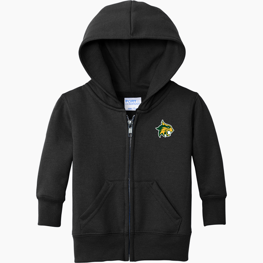 BENBROOK MIDDLE HIGH SCHOOL BOBCATS <span class="pdp-name-mascot">BENBROOK MIDDLE BOBCATS</span> Port & Company Infant Core Fleece Full-Zip Hooded Sweatshirt