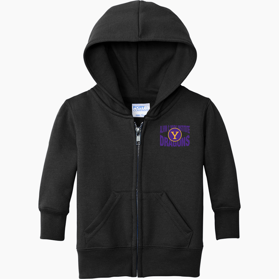 ALVIN C YORK INSTITUTE DRAGONS <span class="pdp-name-mascot">ALVIN C YORK INSTITUTE DRAGONS</span> Port & Company Infant Core Fleece Full-Zip Hooded Sweatshirt