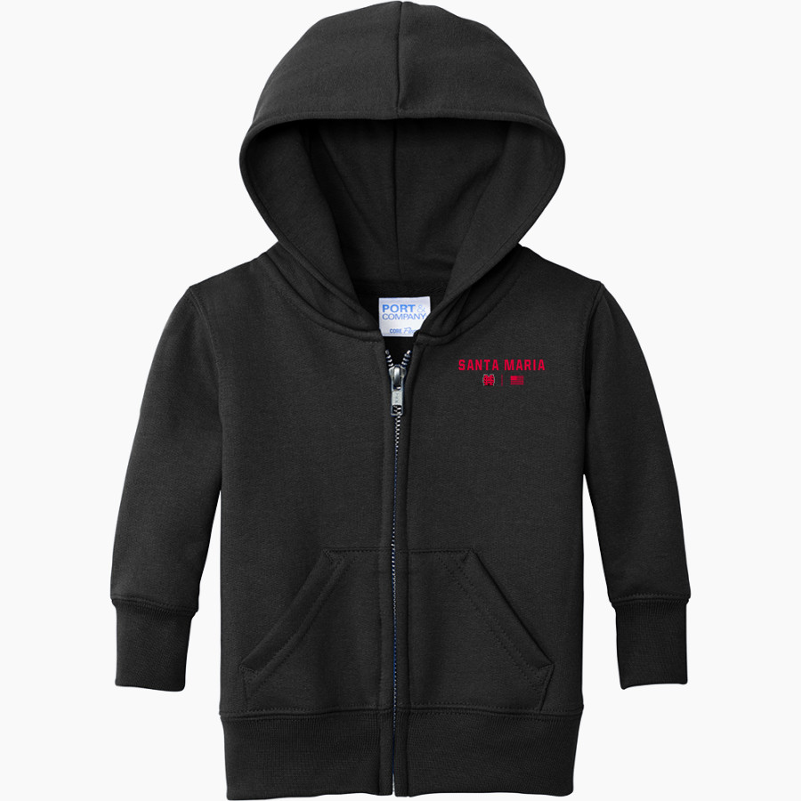 SANTA MARIA HIGH SCHOOL SAINTS Port & Company Infant Core Fleece Full-Zip Hooded Sweatshirt
