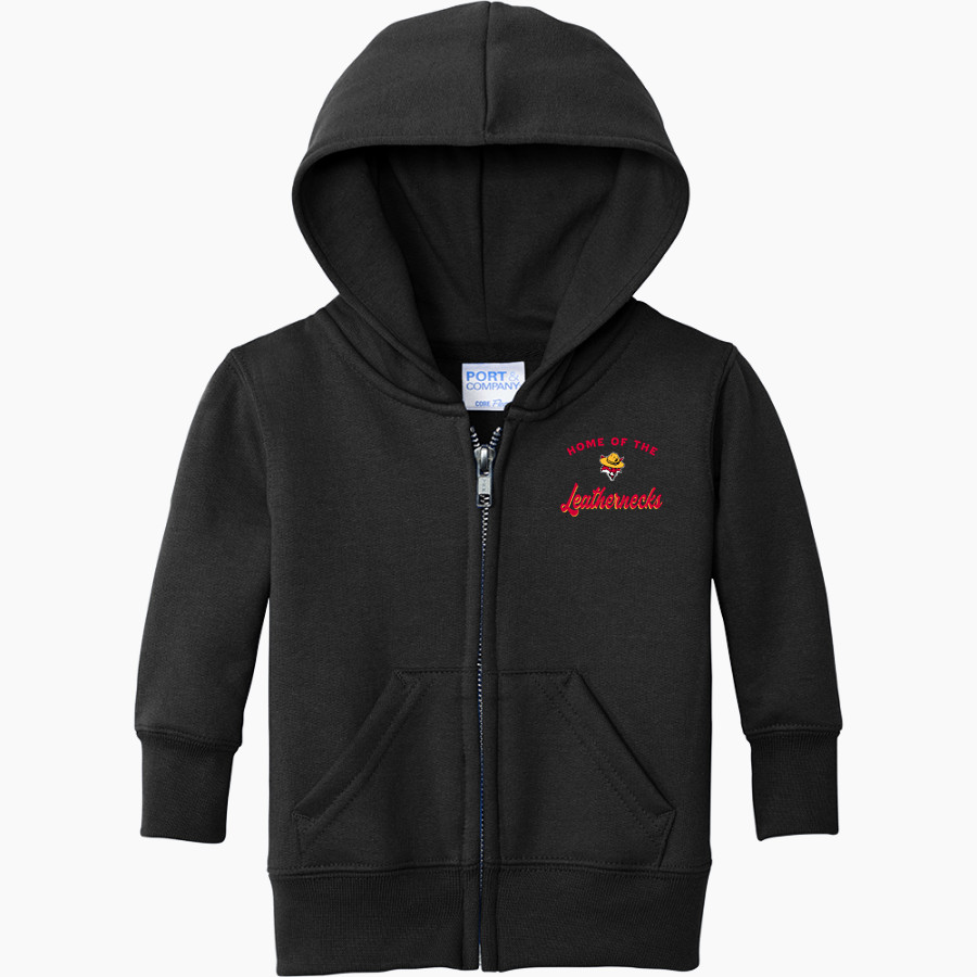 MARINE MILITARY ACADEMY LEATHERNECKS <span class="pdp-name-mascot">MARINE LEATHERNECKS</span> Port & Company Infant Core Fleece Full-Zip Hooded Sweatshirt