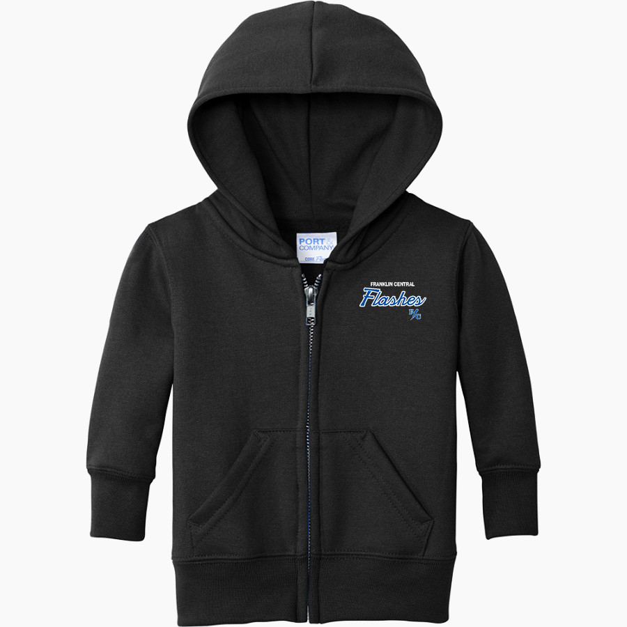 Franklin Central Flashes <span class="pdp-name-mascot">Franklin Central Flashes</span> Port & Company Infant Core Fleece Full-Zip Hooded Sweatshirt