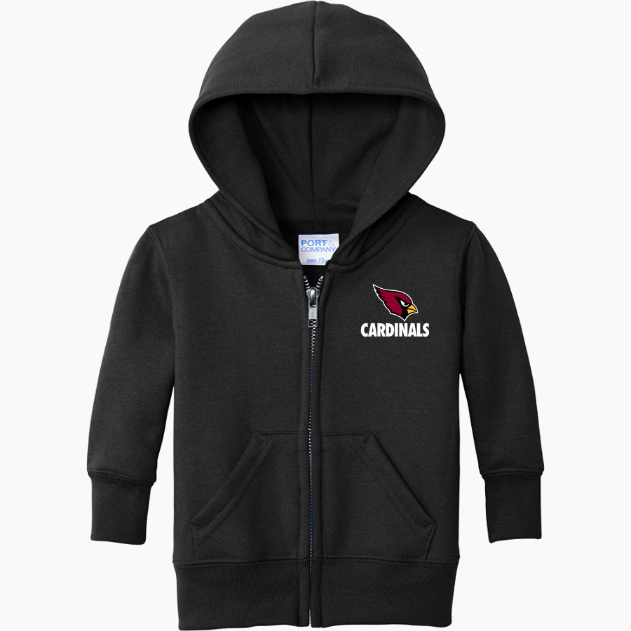 JOHANNESBURG-LEWISTON HIGH SCH CARDINALS <span class="pdp-name-mascot">JOHANNESBURG - LEWISTON CARDINALS</span> Port & Company Infant Core Fleece Full-Zip Hooded Sweatshirt