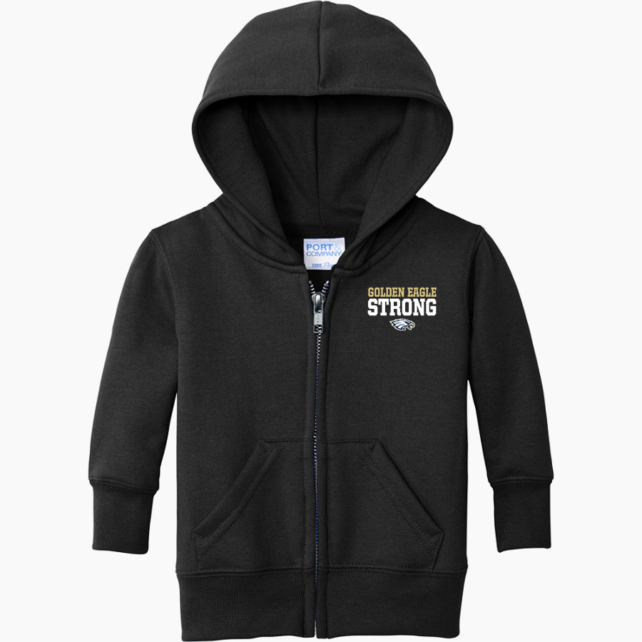 BETHPAGE HIGH SCHOOL GOLDEN EAGLES <span class="pdp-name-mascot">BETHPAGE GOLDEN EAGLES</span> Port & Company Infant Core Fleece Full-Zip Hooded Sweatshirt