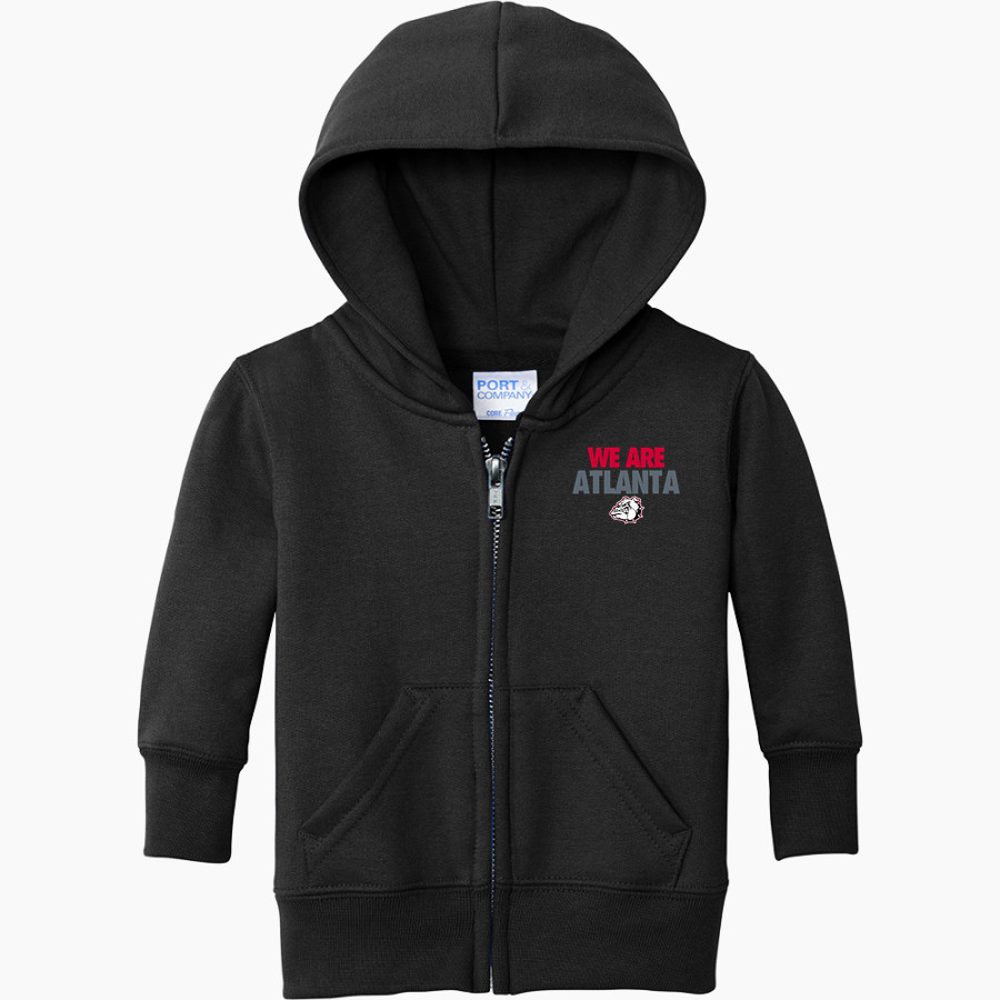 ATLANTA HIGH SCHOOL BULLDOGS <span class="pdp-name-mascot">ATLANTA BULLDOGS</span> Port & Company Infant Core Fleece Full-Zip Hooded Sweatshirt