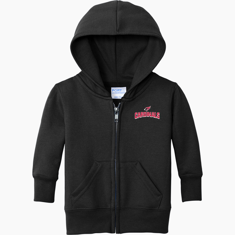 LAWNDALE HIGH SCHOOL CARDINALS <span class="pdp-name-mascot">LAWNDALE CARDINALS</span> Port & Company Infant Core Fleece Full-Zip Hooded Sweatshirt