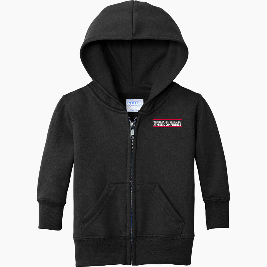 WISCONSIN INTERCOLLEGIATE ATHLETIC CONFERENCE <span class="pdp-name-mascot">WISCONSIN INTERCOLLEGIATE ATHLETIC CONFERENCE</span> Port & Company Infant Core Fleece Full-Zip Hooded Sweatshirt