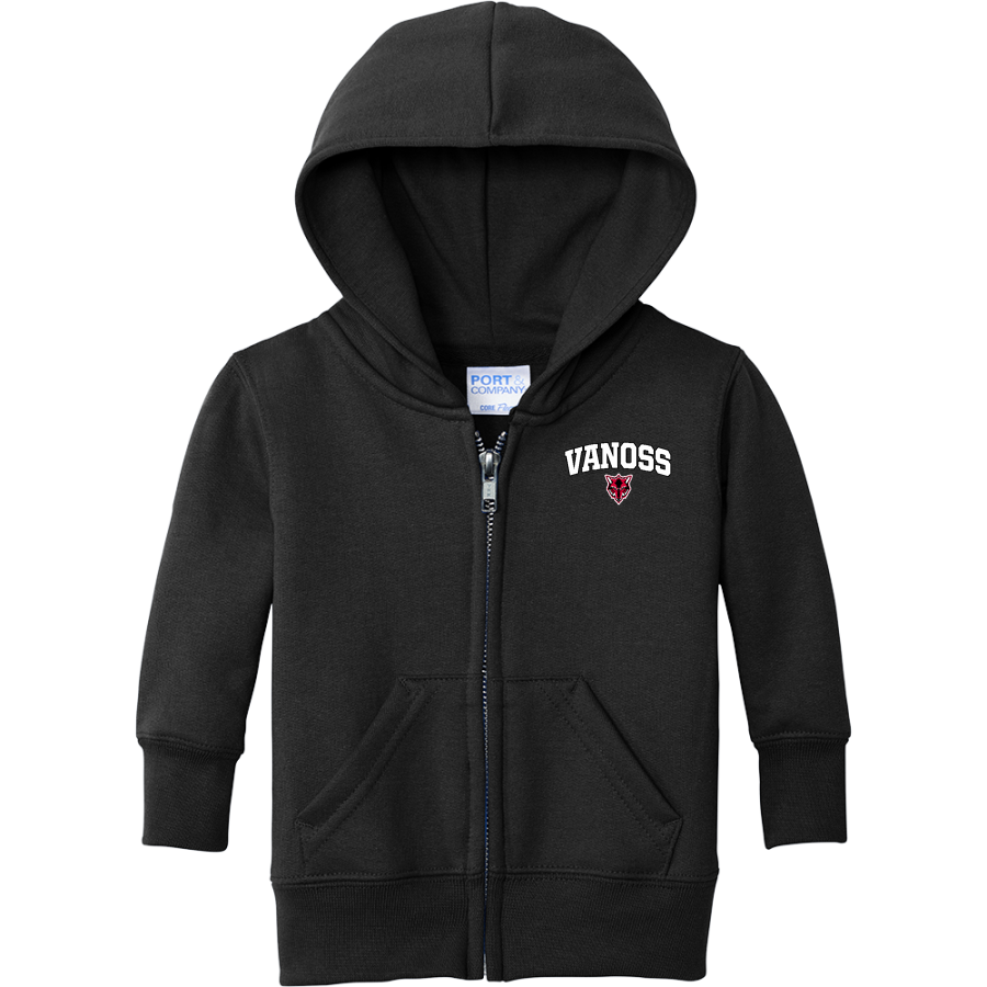 VANOSS HIGH SCHOOL WOLVES <span class="pdp-name-mascot">VANOSS WOLVES</span> Port & Company Infant Core Fleece Full-Zip Hooded Sweatshirt