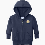 E E SMITH HIGH SCHOOL GOLDEN BULLS <span class="pdp-name-mascot">E E SMITH GOLDEN BULLS</span> Port & Company Infant Core Fleece Full-Zip Hooded Sweatshirt Front Thumbnail