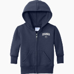 HIllsdale Chargers <span class="pdp-name-mascot">HIllsdale College Chargers</span> Port & Company Infant Core Fleece Full-Zip Hooded Sweatshirt Front Thumbnail