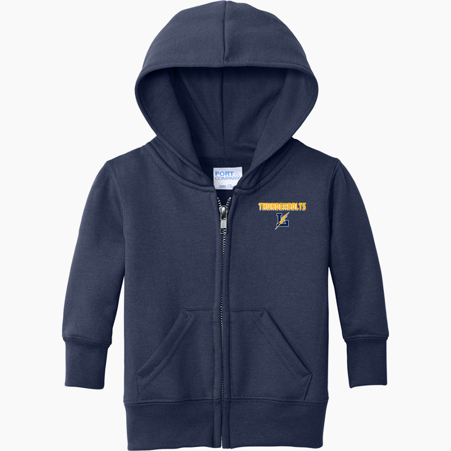 LITTLESTOWN HIGH SCHOOL THUNDERBOLTS Port & Company Infant Core Fleece Full-Zip Hooded Sweatshirt