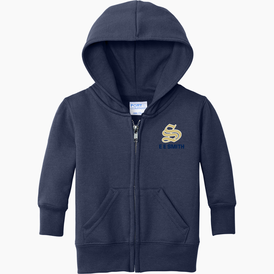 E E SMITH HIGH SCHOOL GOLDEN BULLS <span class="pdp-name-mascot">E E SMITH GOLDEN BULLS</span> Port & Company Infant Core Fleece Full-Zip Hooded Sweatshirt