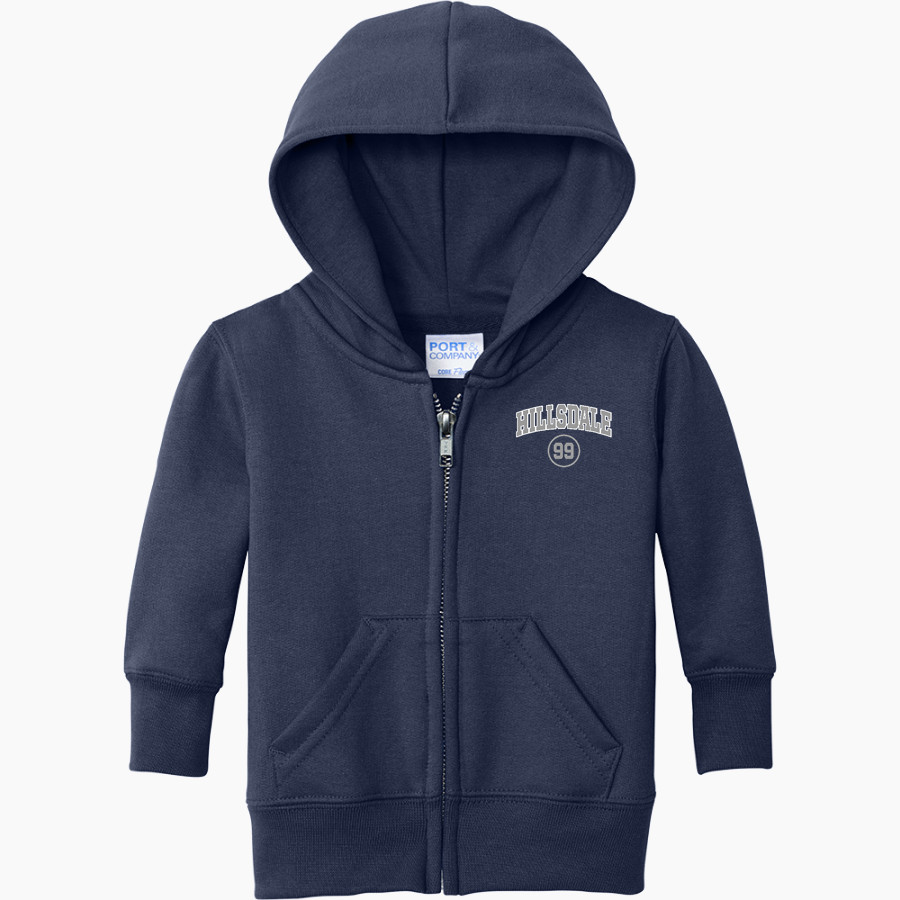 HIllsdale Chargers <span class="pdp-name-mascot">HIllsdale College Chargers</span> Port & Company Infant Core Fleece Full-Zip Hooded Sweatshirt