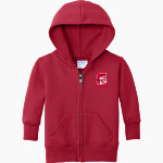 STEELVILLE HIGH SCHOOL CARDINALS <span class="pdp-name-mascot">STEELVILLE CARDINALS</span> Port & Company Infant Core Fleece Full-Zip Hooded Sweatshirt Front Thumbnail
