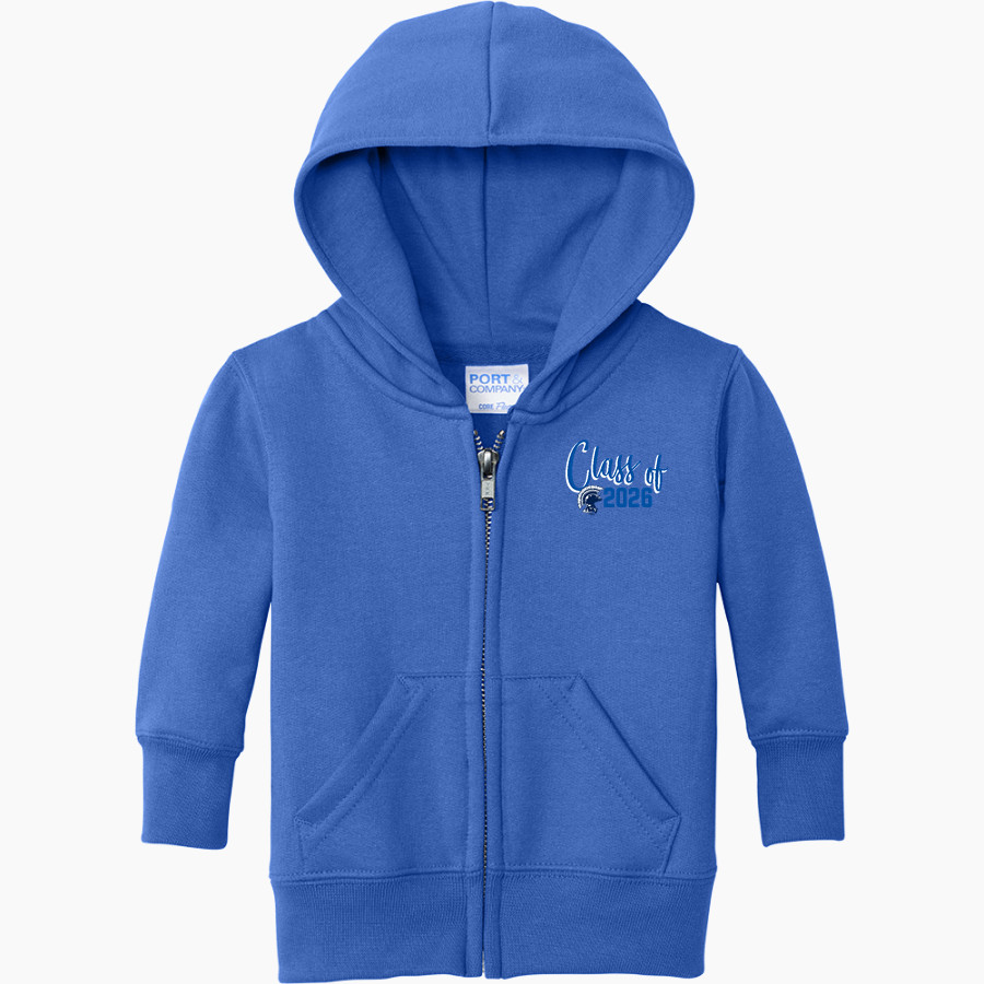 Havelock Trojans <span class="pdp-name-mascot">Havelock Trojans</span> Port & Company Infant Core Fleece Full-Zip Hooded Sweatshirt