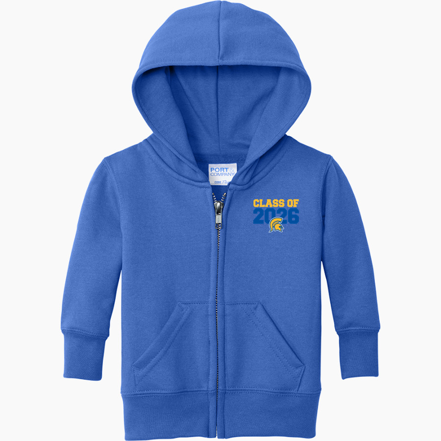 MASON CO CENTRAL HIGH SCHOOL SPARTANS Port & Company Infant Core Fleece Full-Zip Hooded Sweatshirt