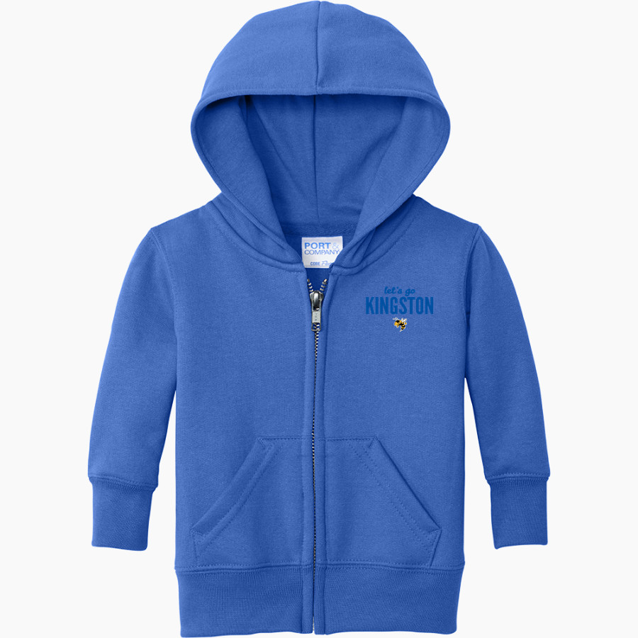 KINGSTON HIGH SCHOOL YELLOWJACKETS <span class="pdp-name-mascot">KINGSTON YELLOWJACKETS</span> Port & Company Infant Core Fleece Full-Zip Hooded Sweatshirt