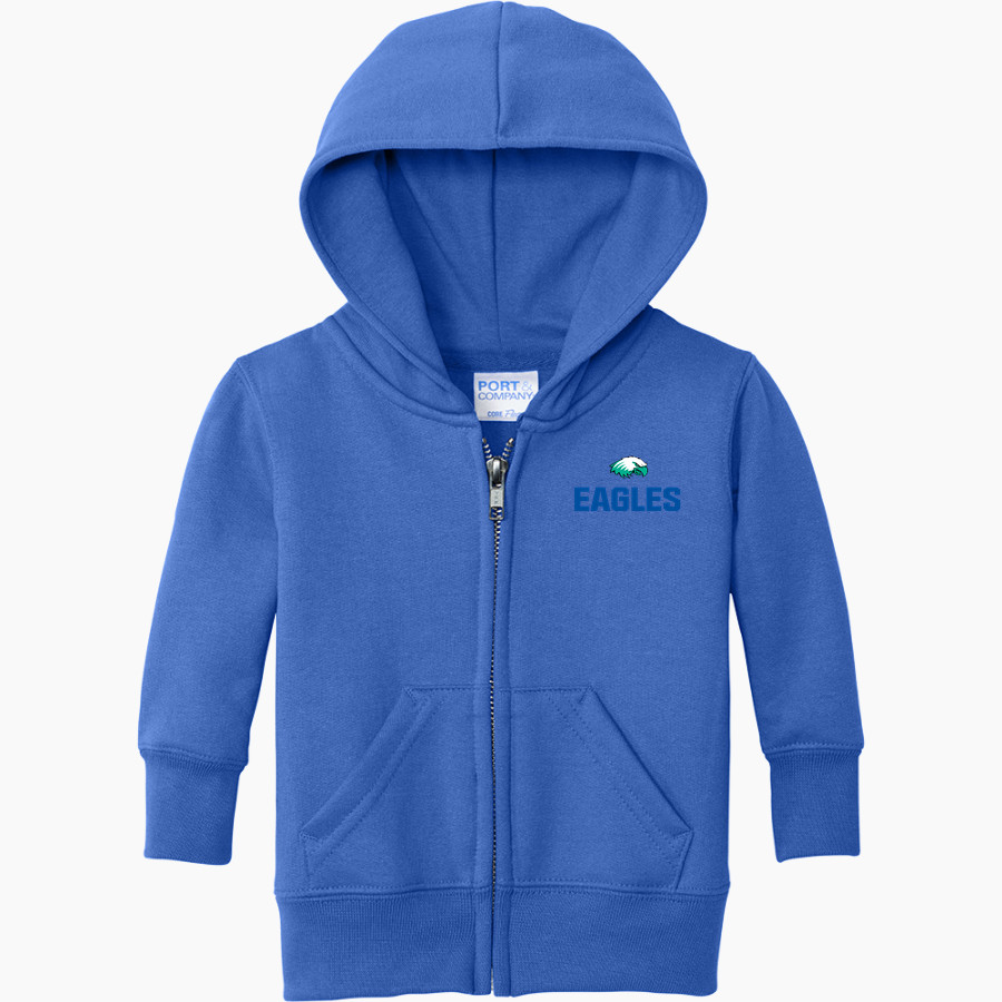 Carver Community Eagles <span class="pdp-name-mascot">Carver Community Eagles</span> Port & Company Infant Core Fleece Full-Zip Hooded Sweatshirt