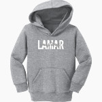 Lamar Mustangs <span class="pdp-name-mascot">Lamar Mustangs</span> Port & Company Toddler Core Fleece Pullover Hooded Sweatshirt Front Thumbnail