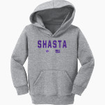 SHASTA HIGH SCHOOL WOLVES Port & Company Toddler Core Fleece Pullover Hooded Sweatshirt Front Thumbnail
