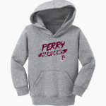 PERRY HIGH SCHOOL MAROONS <span class="pdp-name-mascot">PERRY MAROONS</span> Port & Company Toddler Core Fleece Pullover Hooded Sweatshirt Front Thumbnail