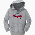 TCMS Knights Port & Company Toddler Core Fleece Pullover Hooded Sweatshirt Front Thumbnail