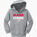 LINDHURST HIGH SCHOOL BLAZERS <span class="pdp-name-mascot">LINDHURST BLAZERS</span> Port & Company Toddler Core Fleece Pullover Hooded Sweatshirt Front Thumbnail