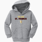 St. FRANCIS HIGH SCHOOL GOLDEN KNIGHTS <span class="pdp-name-mascot">SAINT FRANCIS GOLDEN KNIGHTS</span> Port & Company Toddler Core Fleece Pullover Hooded Sweatshirt Front Thumbnail