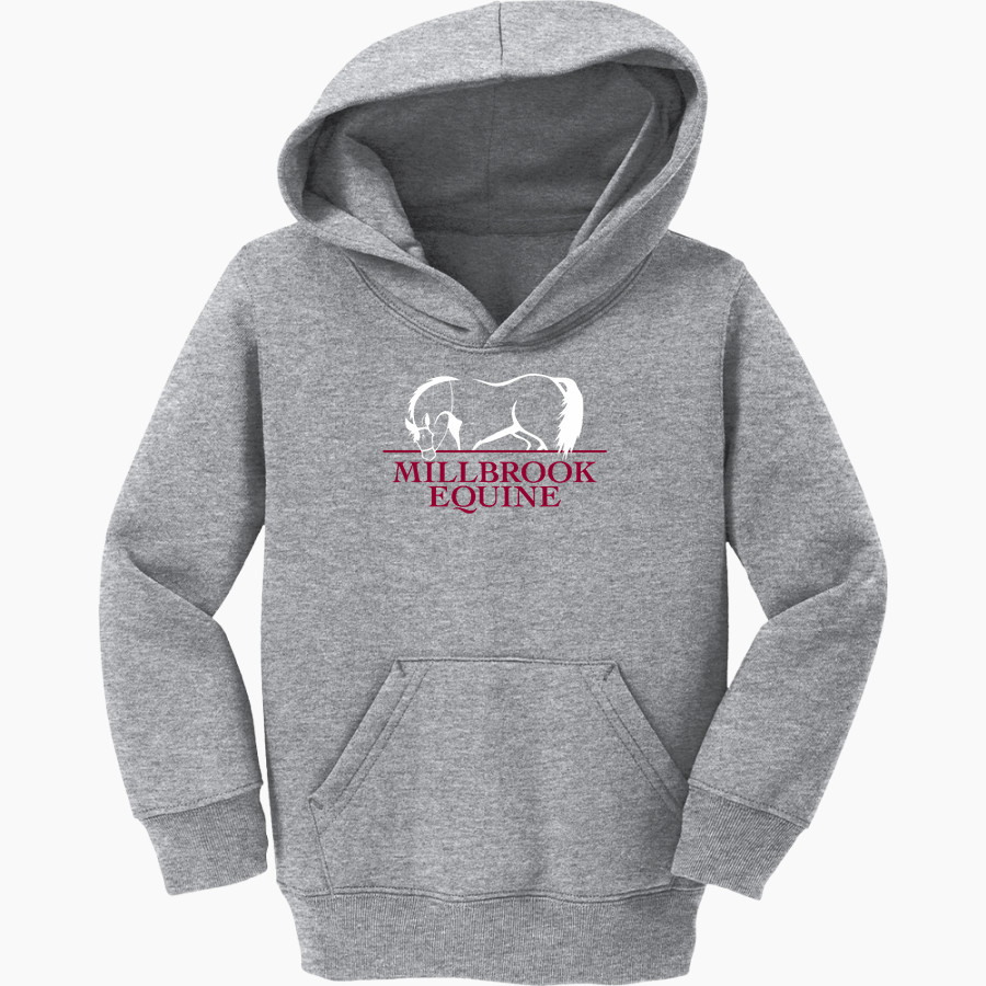 Millbrook Equine Veterinary Clinic Millbrook Equine Vet <span class="pdp-name-mascot">Millbrook Equine Veterinary Clinic</span> Port & Company Toddler Core Fleece Pullover Hooded Sweatshirt