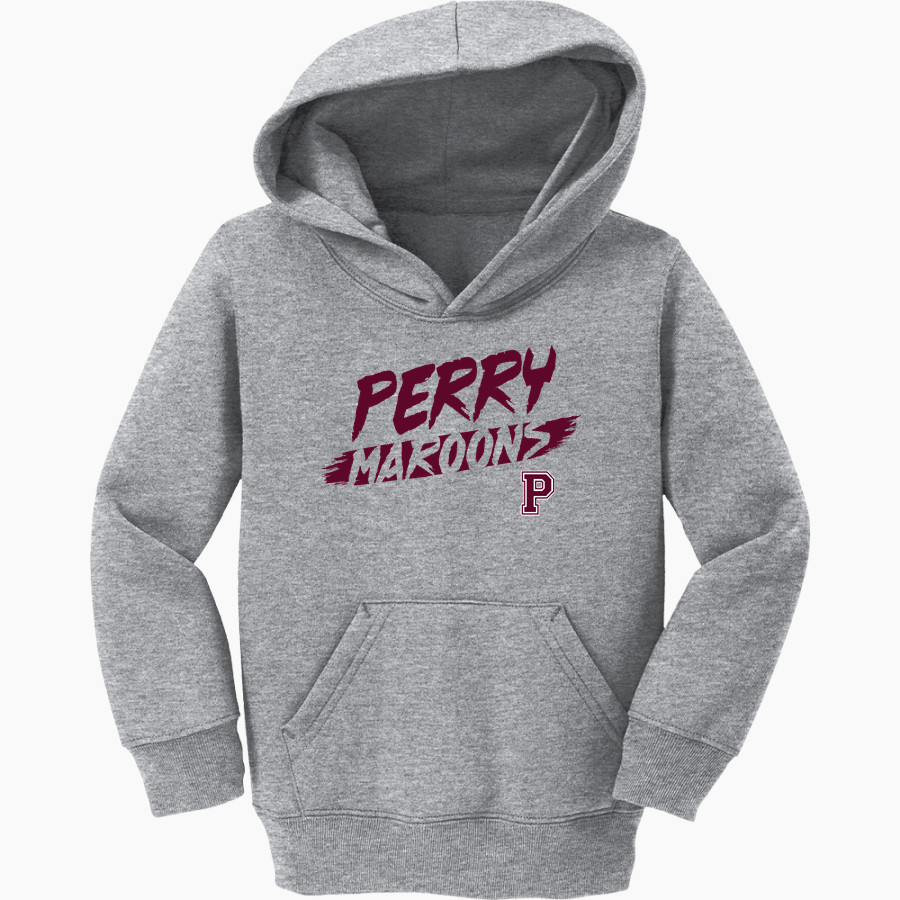 PERRY HIGH SCHOOL MAROONS <span class="pdp-name-mascot">PERRY MAROONS</span> Port & Company Toddler Core Fleece Pullover Hooded Sweatshirt
