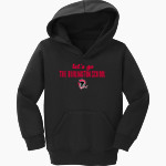 The Burlington School SPARTANS <span class="pdp-name-mascot">The Burlington School SPARTANS</span> Port & Company Toddler Core Fleece Pullover Hooded Sweatshirt Front Thumbnail