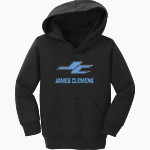 James Clemens Jets Port & Company Toddler Core Fleece Pullover Hooded Sweatshirt Front Thumbnail