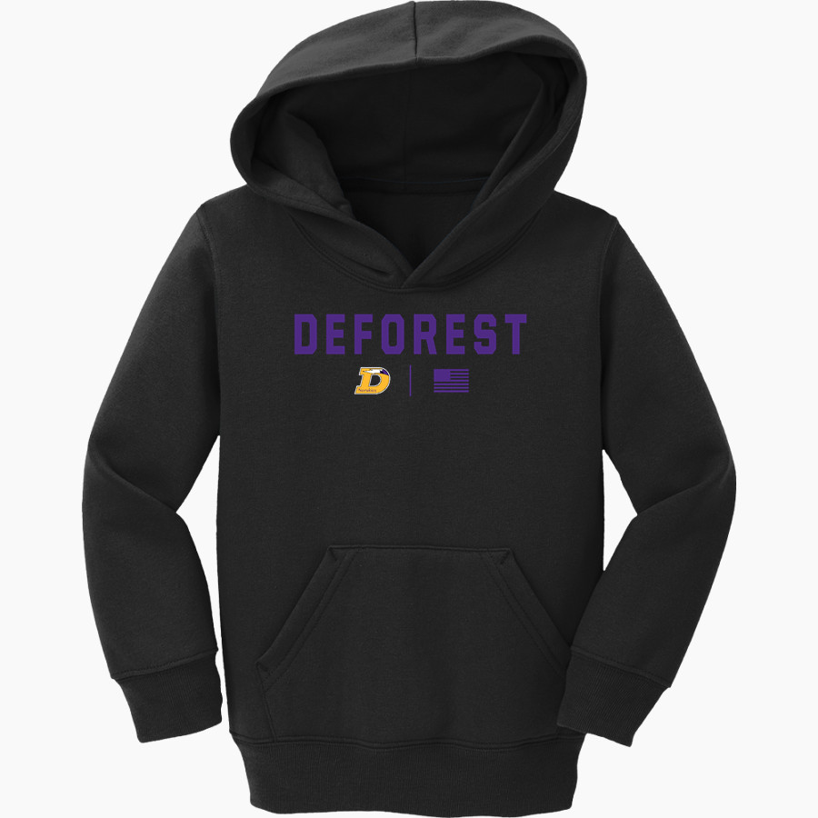 DEFOREST HIGH SCHOOL NORSKIES Port & Company Toddler Core Fleece Pullover Hooded Sweatshirt