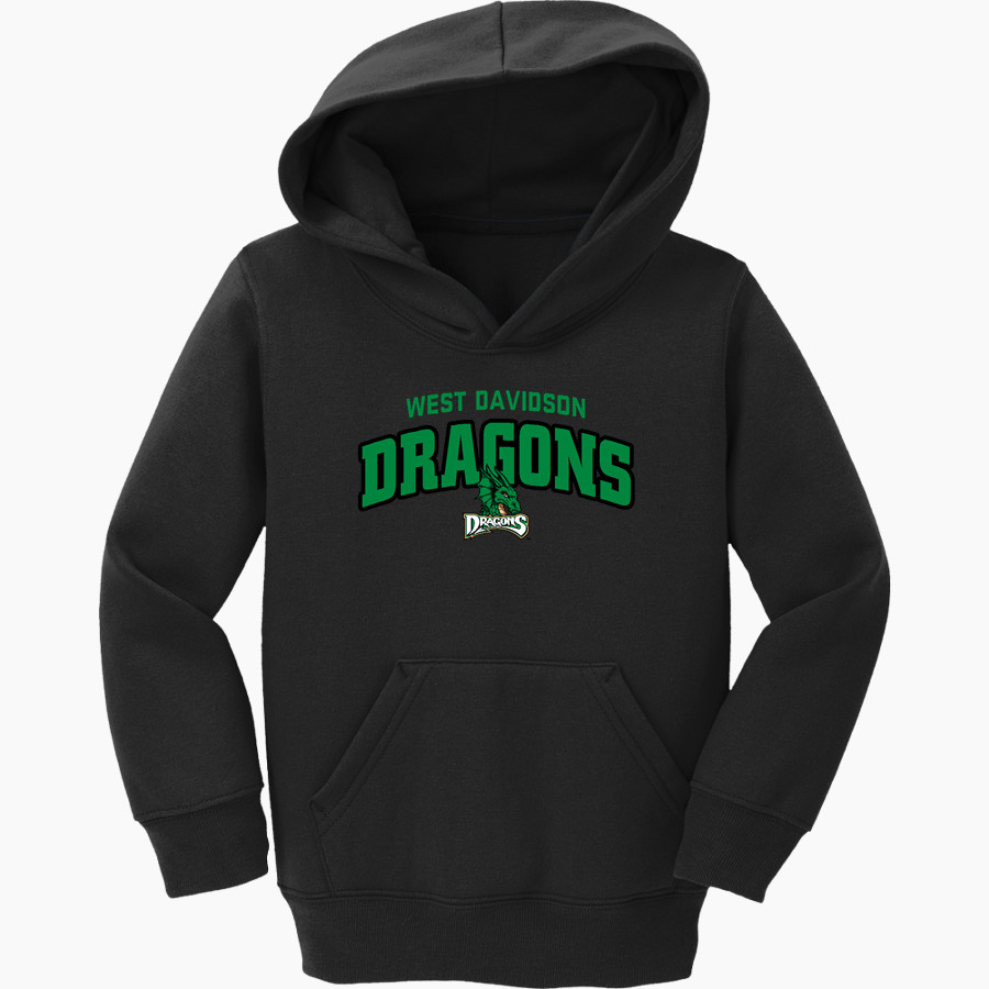 WEST DAVIDSON HIGH SCHOOL DRAGONS Port & Company Toddler Core Fleece Pullover Hooded Sweatshirt