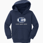 ELBERT COUNTY COMP HIGH SCHOOL BLUE DEVILS <span class="pdp-name-mascot">ELBERT COUNTY COMP BLUE DEVILS</span> Port & Company Toddler Core Fleece Pullover Hooded Sweatshirt Front Thumbnail